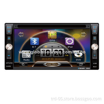 2-Din Universal Car Navigation DVD Player with 6.2-inch Digital Display and Bluetooth Function